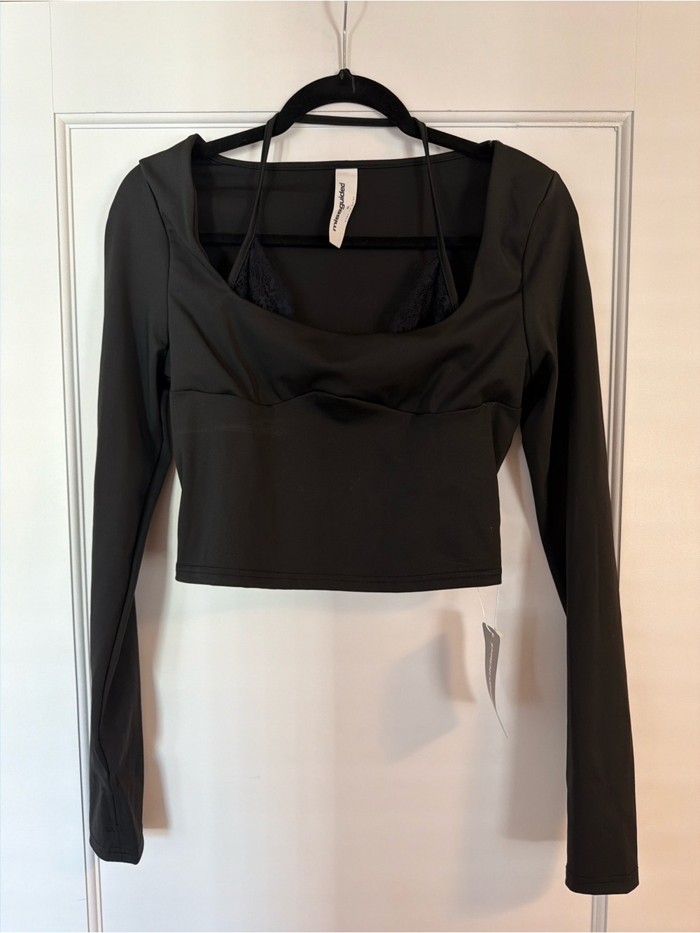 Missguided Black Work Out Top